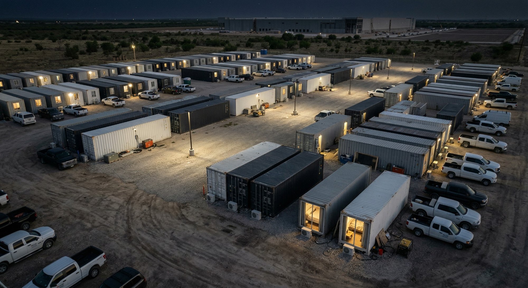 Capsul commercial units at night